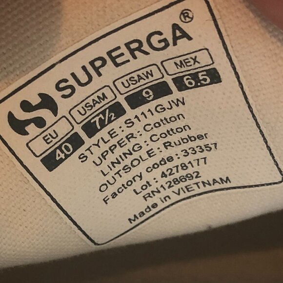 SUPERGA Rainbow Sneakers Unisex Size M7.5/W9 Red Multicolor Tie Dye  S11GJW - Picture 9 of 12